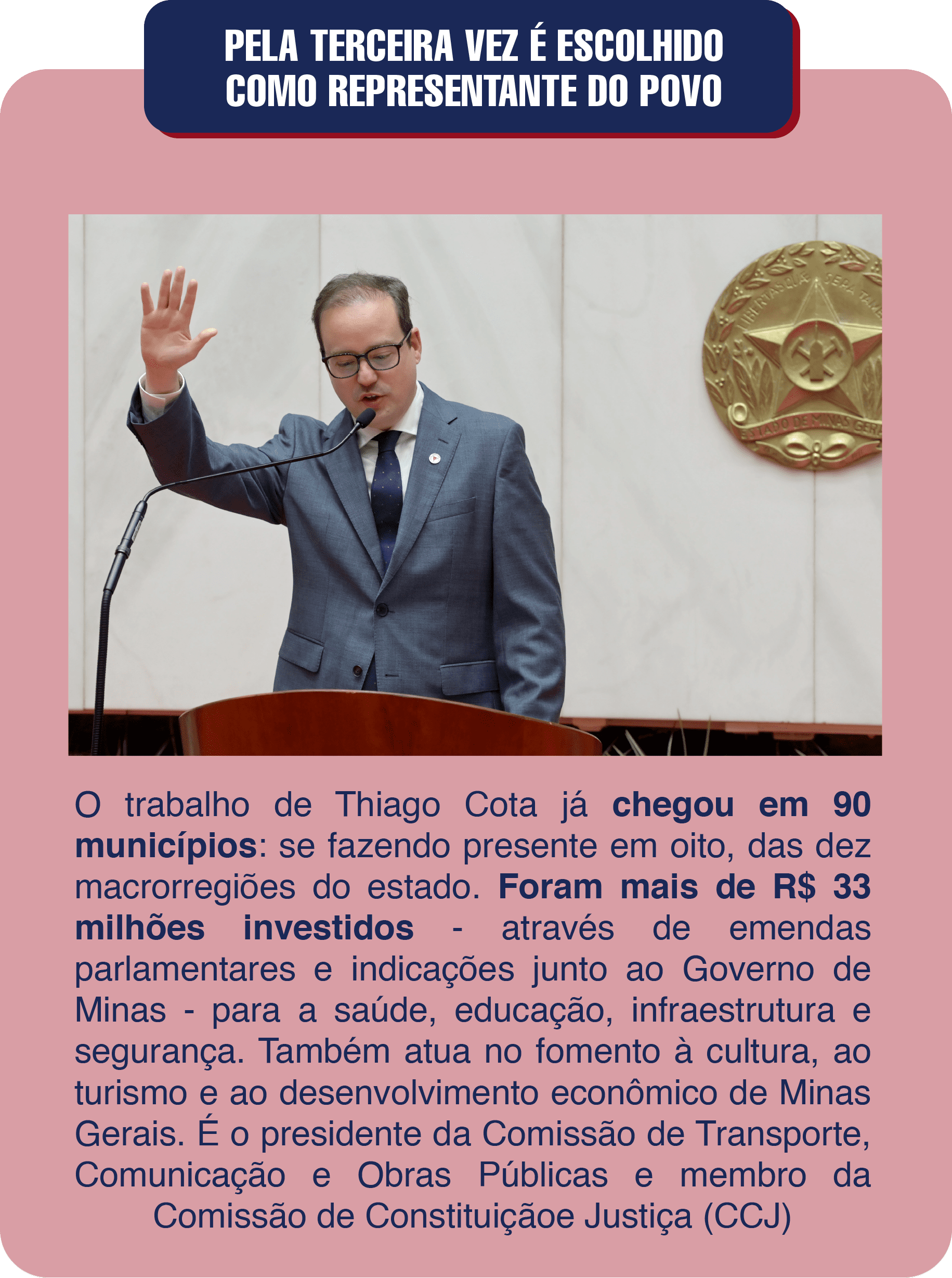 Deputado Thiago Cota - Trajetória em 2023